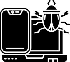 Bug Glyph Icon vector