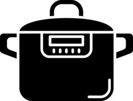 Pressure cooker Glyph Icon vector
