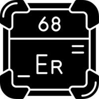 Erbium Glyph Icon vector