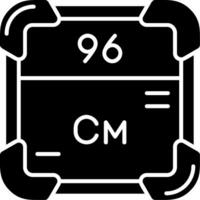 Curium Glyph Icon vector