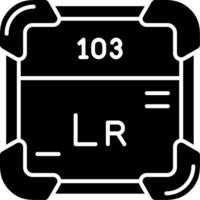 Lawrencium Glyph Icon vector