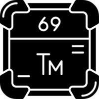 Thulium Glyph Icon vector