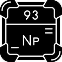 Neptunium Glyph Icon vector