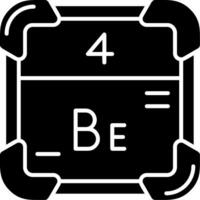 Beryllium Glyph Icon vector