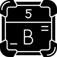 Boron Glyph Icon vector