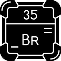 Bromine Glyph Icon vector