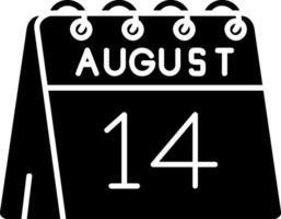 14th of August Glyph Icon vector