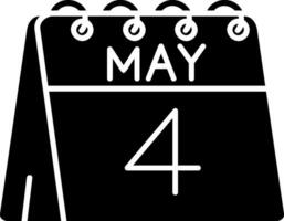4th of May Glyph Icon vector