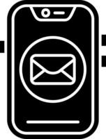 icono de glifo de correo electrónico vector