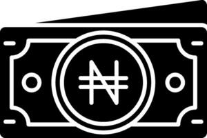 Naira Glyph Icon vector