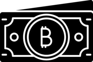 Bitcoin Glyph Icon vector