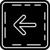 Left arrow Glyph Icon vector