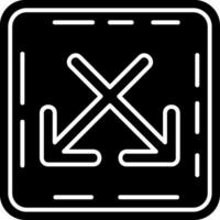 Intersect Glyph Icon vector
