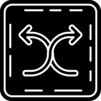 Shuffle Glyph Icon vector