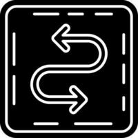 Zigzag Glyph Icon vector