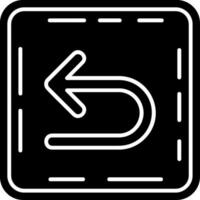 U turn Glyph Icon vector