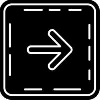 Right arrow Glyph Icon vector