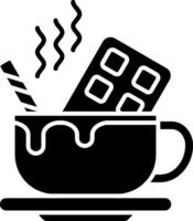 Hot Chocolate Glyph Icon vector