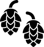 Pine nut Glyph Icon vector