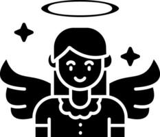 icono de glifo de ángel vector