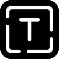 Letter t Glyph Icon vector