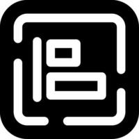 Right align Glyph Icon vector