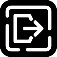 Logout Glyph Icon vector