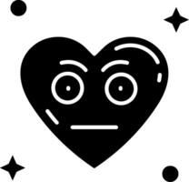 Embarrassed Glyph Icon vector