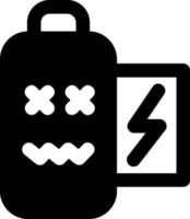 Battery dead Glyph Icon vector