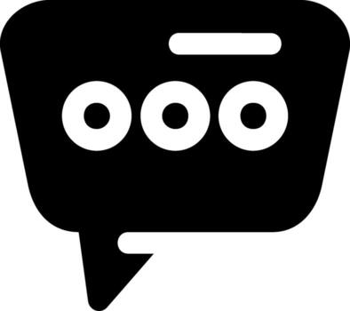 Message Glyph Icon vector