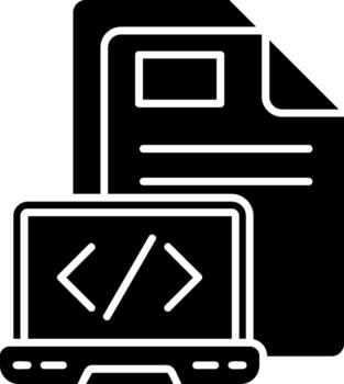 Coding Glyph Icon vector