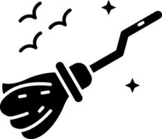 Broom Glyph Icon vector