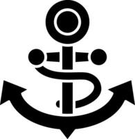 Anchor Glyph Icon vector