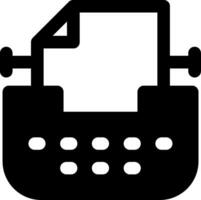 Typewriter Glyph Icon vector