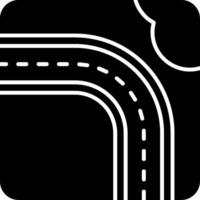 Highway Glyph Icon vector