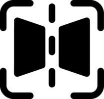 Symmetry mirror Glyph Icon vector