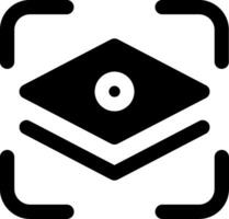 Layer mask Glyph Icon vector