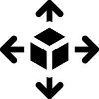 3d move Glyph Icon vector