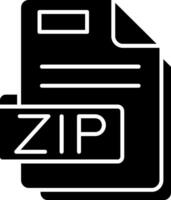 Zip Glyph Icon vector
