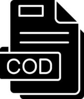 Cod Glyph Icon vector