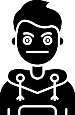 Embarrassed Glyph Icon