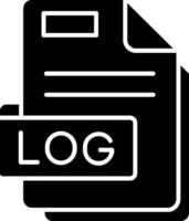 Log Glyph Icon vector