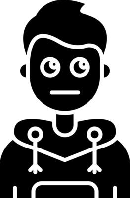 Rolling eyes Glyph Icon