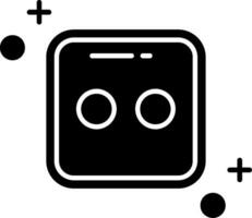 Dice two Glyph Icon vector