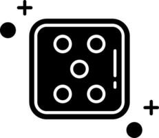 Dice five Glyph Icon vector