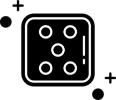 Dice five Glyph Icon vector