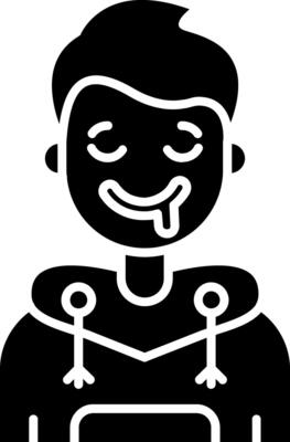 Drooling Glyph Icon