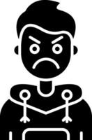 Angry Glyph Icon vector