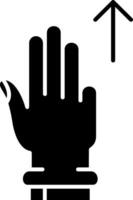 Three Fingers Up Glyph Icon vector