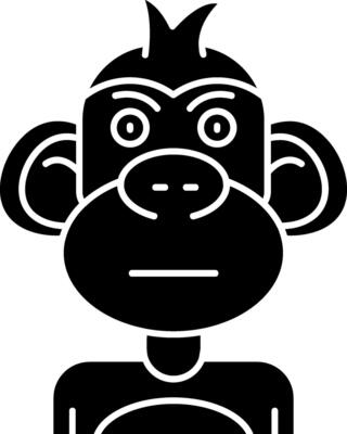 Embarrassed Glyph Icon
